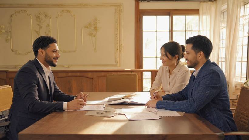 A Lumina Wealth advisor meeting a client family in Pune